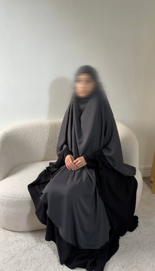 Khimar gris anthracite